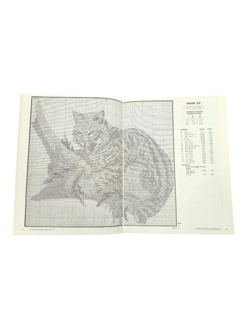 Cross Stitch Pattern Booklets Vintage Lot of 4 Animal Safari Cat Needlepoint DIY
